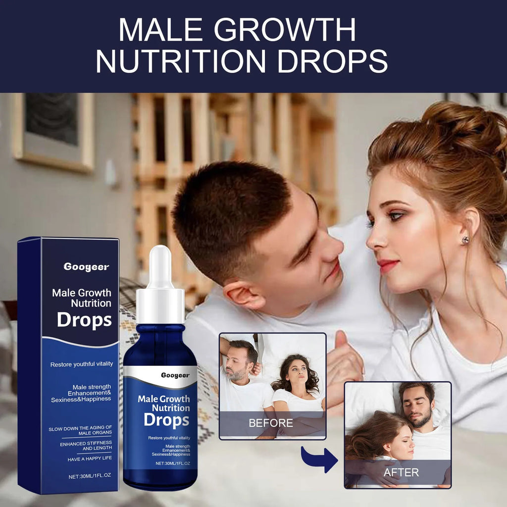 Male Body Nutrition Drops 30ml bottle, body care kit for universal skin type