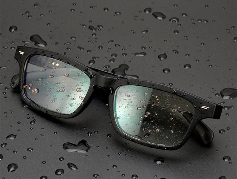 Smart glasses with Bluetooth audio functionality and semi-open ear design for situational awareness