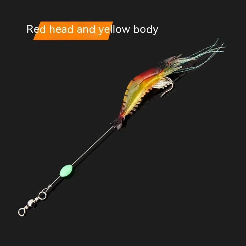 Luer soft fishing lure with 4 cm hook in six colour variations including luminous and transparent options