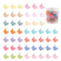 50 glitter butterfly hair claw clips in 14 sparkly colours displayed together