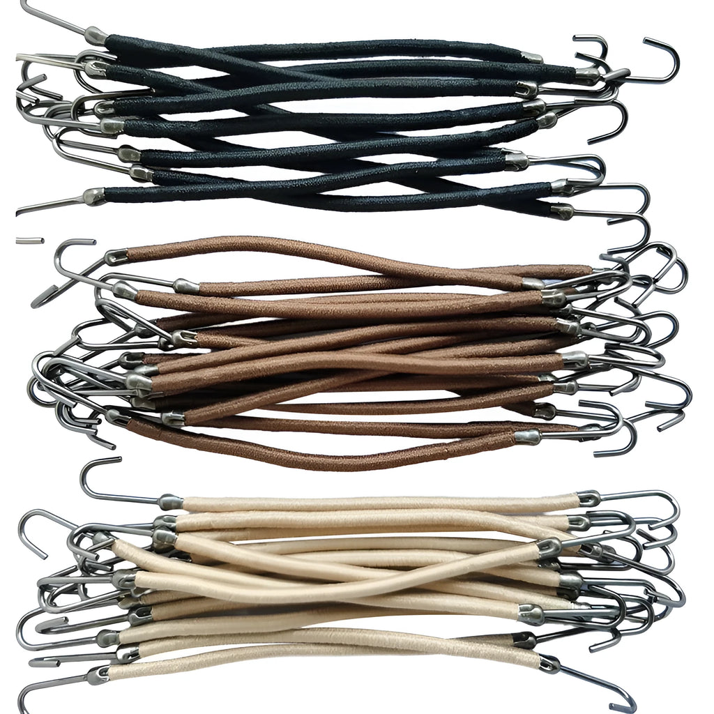 Close-up of a double hook hair tool for wigs in a solid colour on a white background.