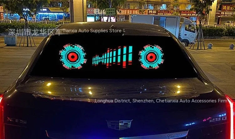 Car interior rhythm light with voice control and 90 by 25 cm electroluminescent panel