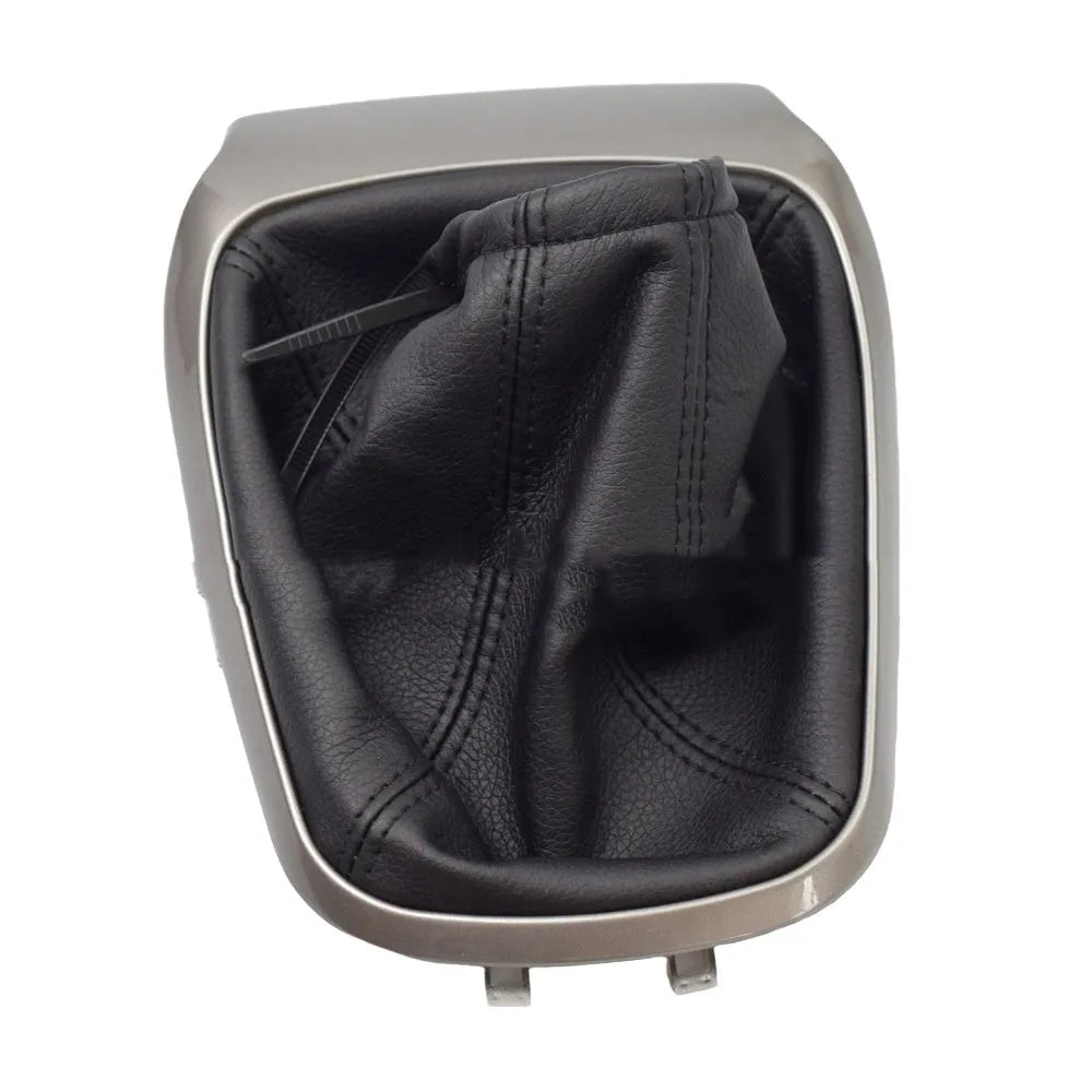 Black leather gear shift knob cover for Chevrolet Sonic Aveo T300 2011-2015 5-speed plastic headgear