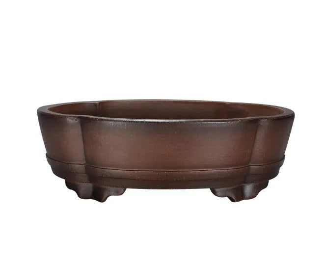 Classical purple clay bonsai flower pot with 50cm diameter for indoor plant display