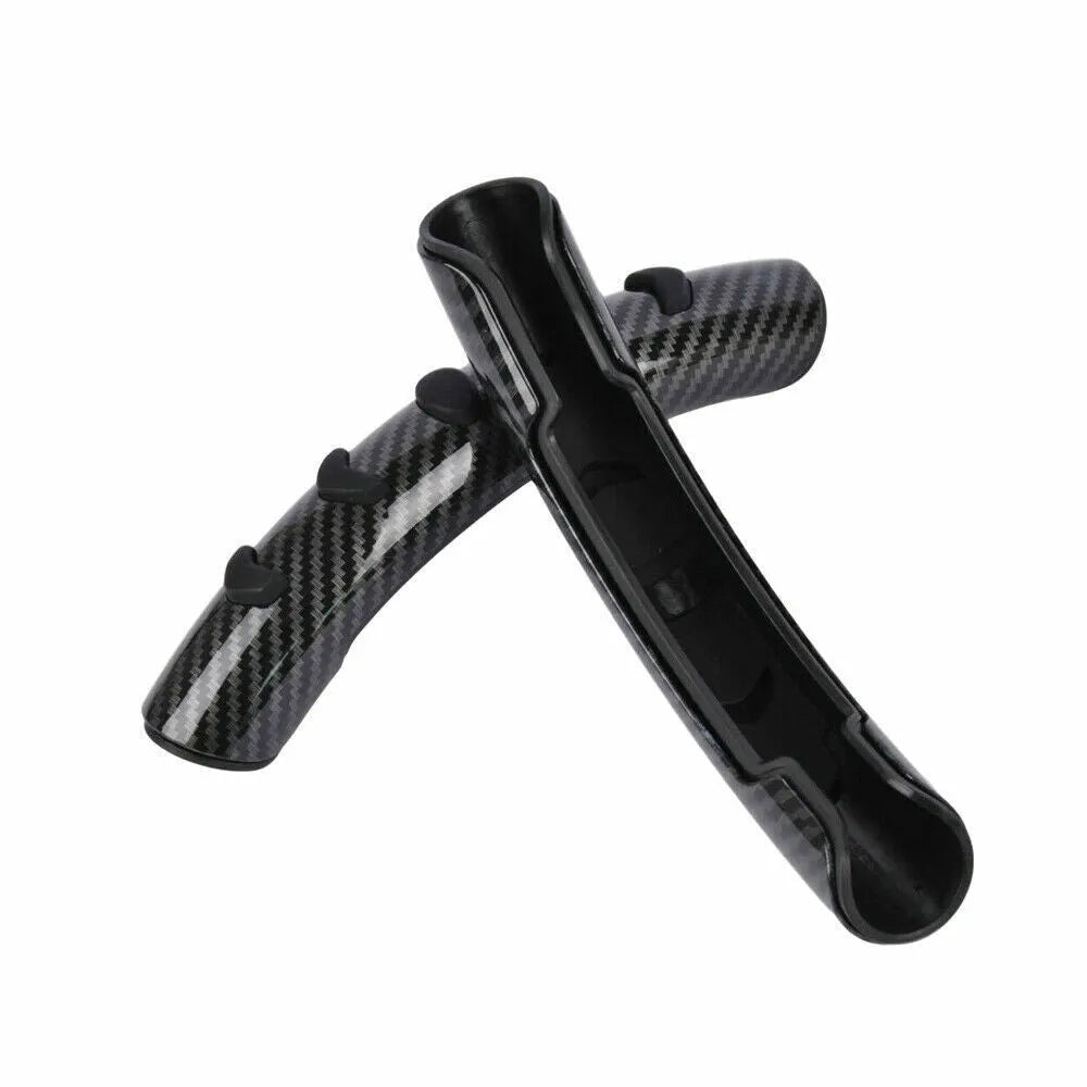 Carbon fibre black steering wheel anti-slip sleeve for 38cm diameter fit on most car models