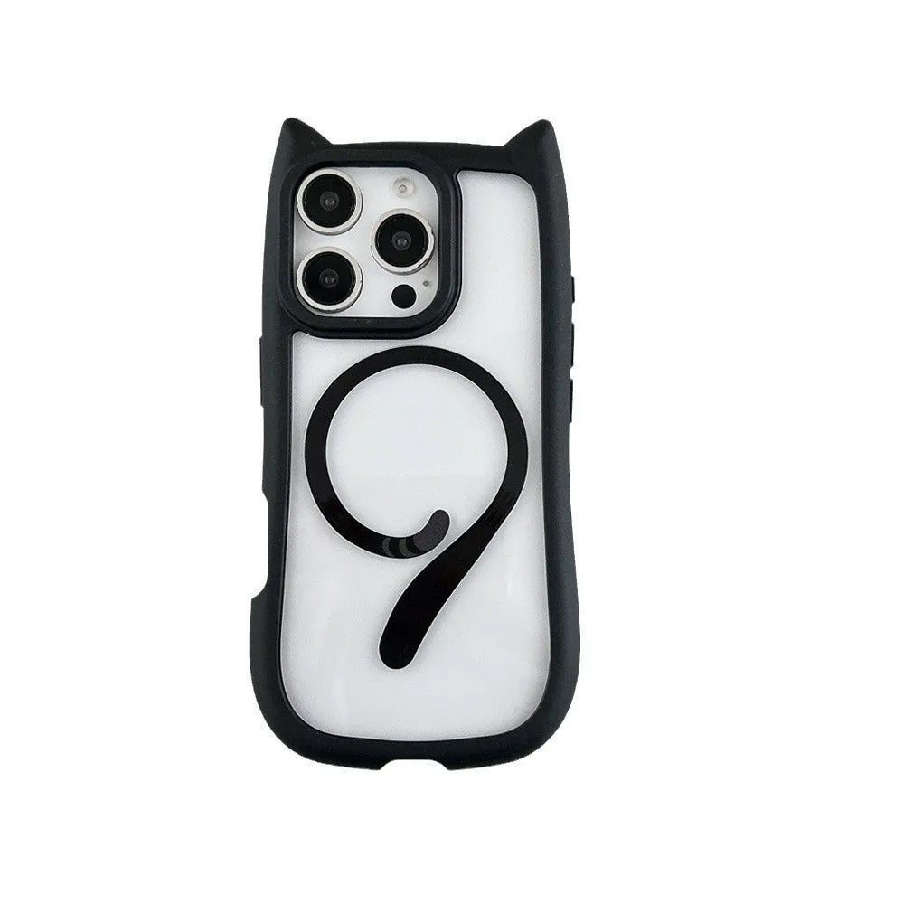 Clear acrylic TPU magnetic phone case for iPhone 17 series in four colour options