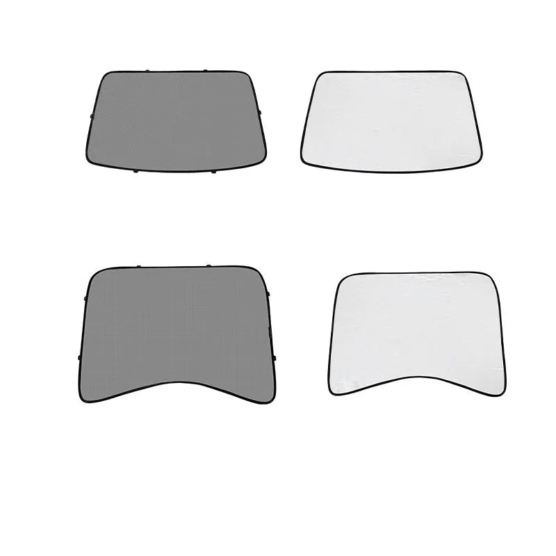Tesla sun shade nylon mesh front windshield sunscreen for Model 3 and Model Y with buckle installation black colour option