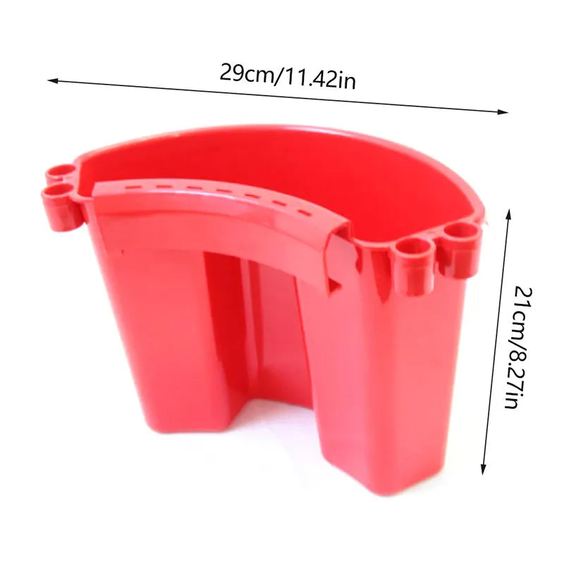 PP plastic car wash bucket in black, red, blue, and pink colour options
