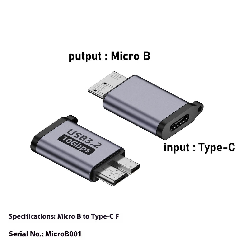 USB AM to Micro-B adapter connector with four different micro interface head options.