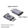 USB AM to Micro-B adapter connector with four different micro interface head options.