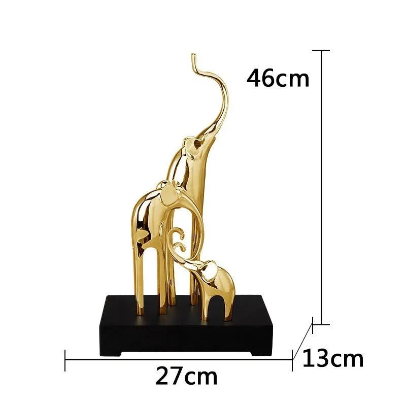 Detailed resin and plastic elephant decorative figurine in a choice of metallic or retro colour finishes.