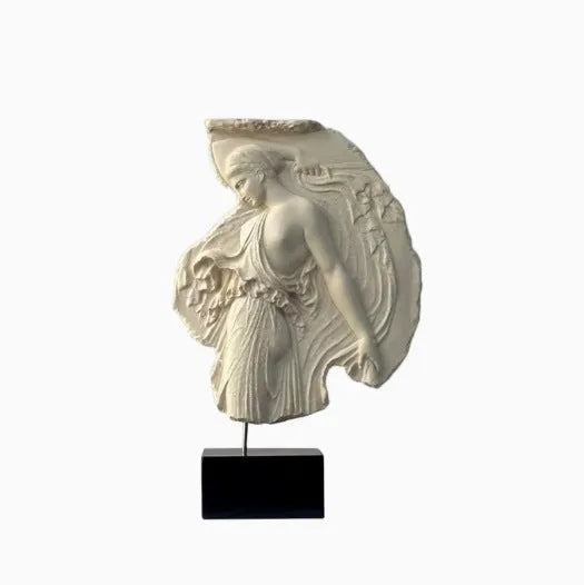 A tall, slender Wine Goddess resin sculpture ornament in a modern simplicity style, measuring 35cm in height.