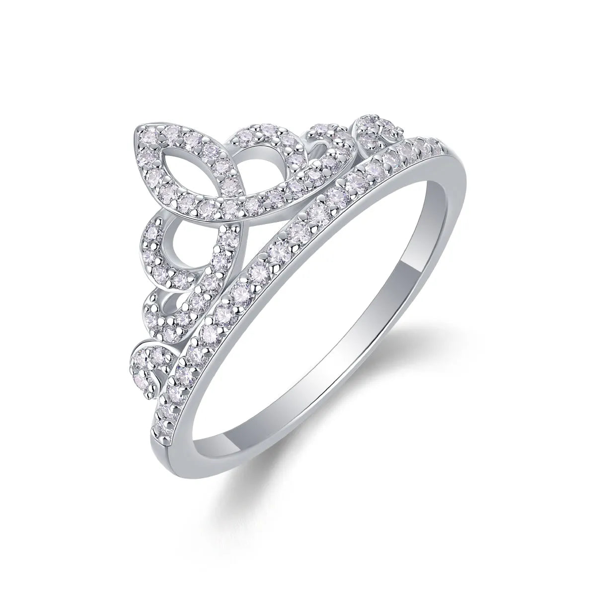 Moissanite wedding ring set in gold S925 silver platinum-plated with GRA certificate