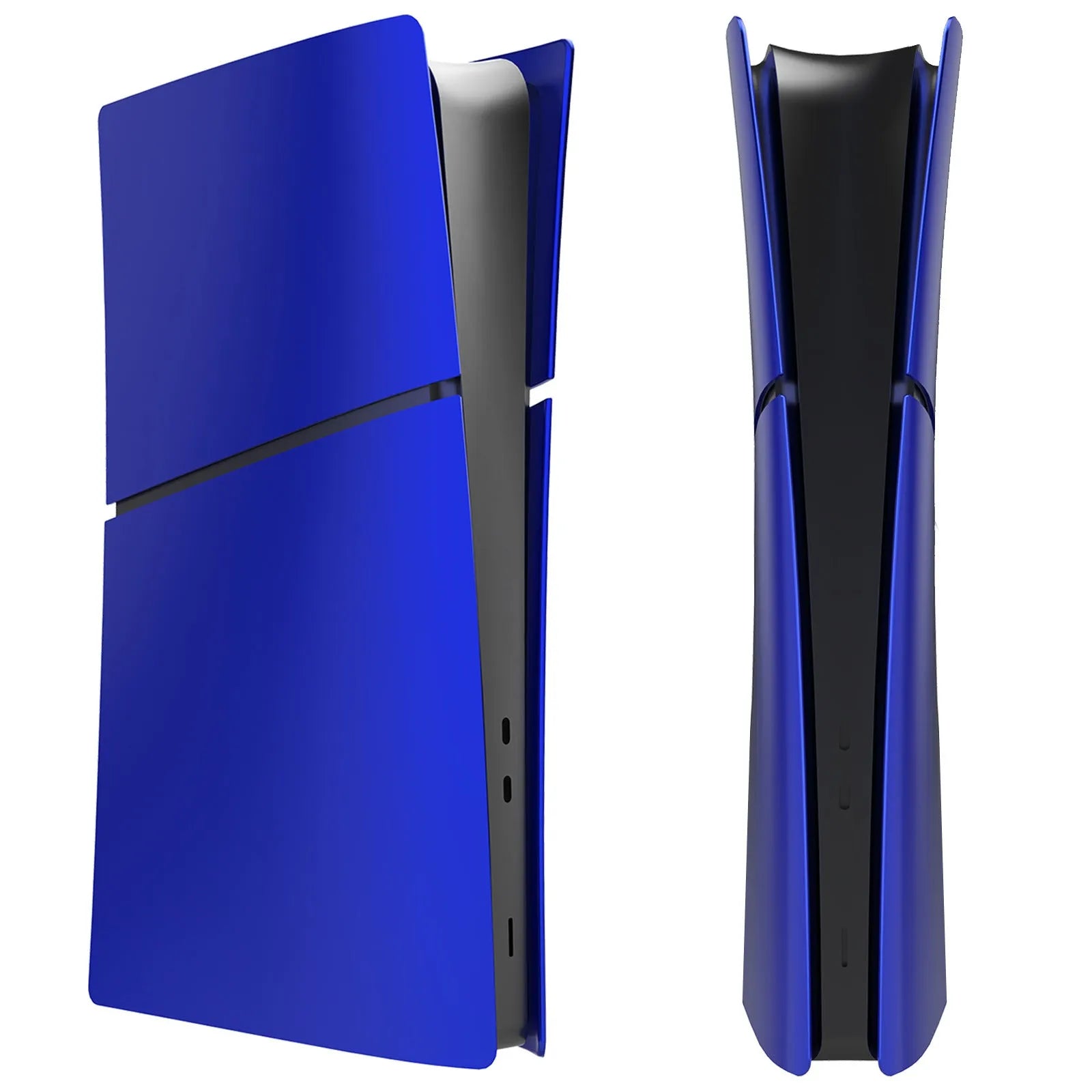 PS5 Slim replacement shell in ABS plastic, shown in Digital Cobalt Crystal Blue colour.