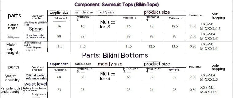 Women's printing colour separated bikini set with tube top and briefs for swimming.