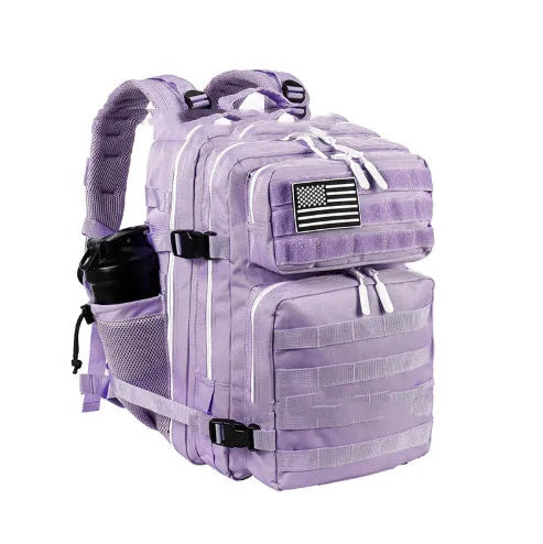 Large capacity waterproof hiking backpack 35L Oxford fabric air cushion strap unisex outdoor sports black