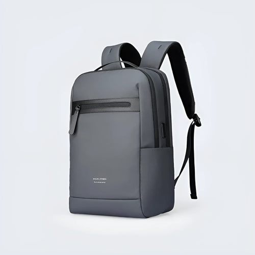 Graphite grey USB business backpack made from Oxford cloth with charging interface