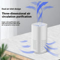 Mini USB air purifier in black and white colour options for cars and small rooms