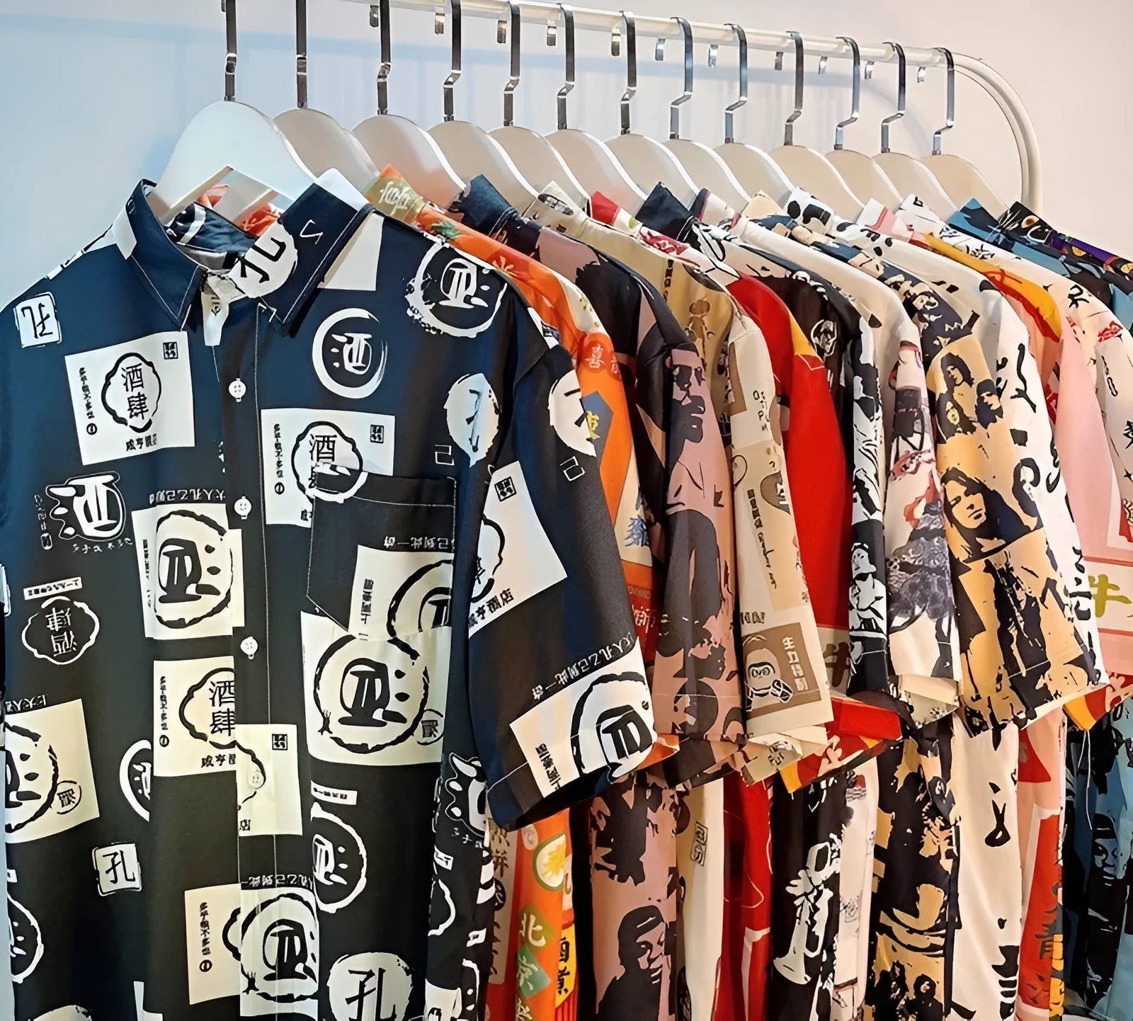 Full printed floral pattern short sleeve shirt in loose fit with cardigan style design