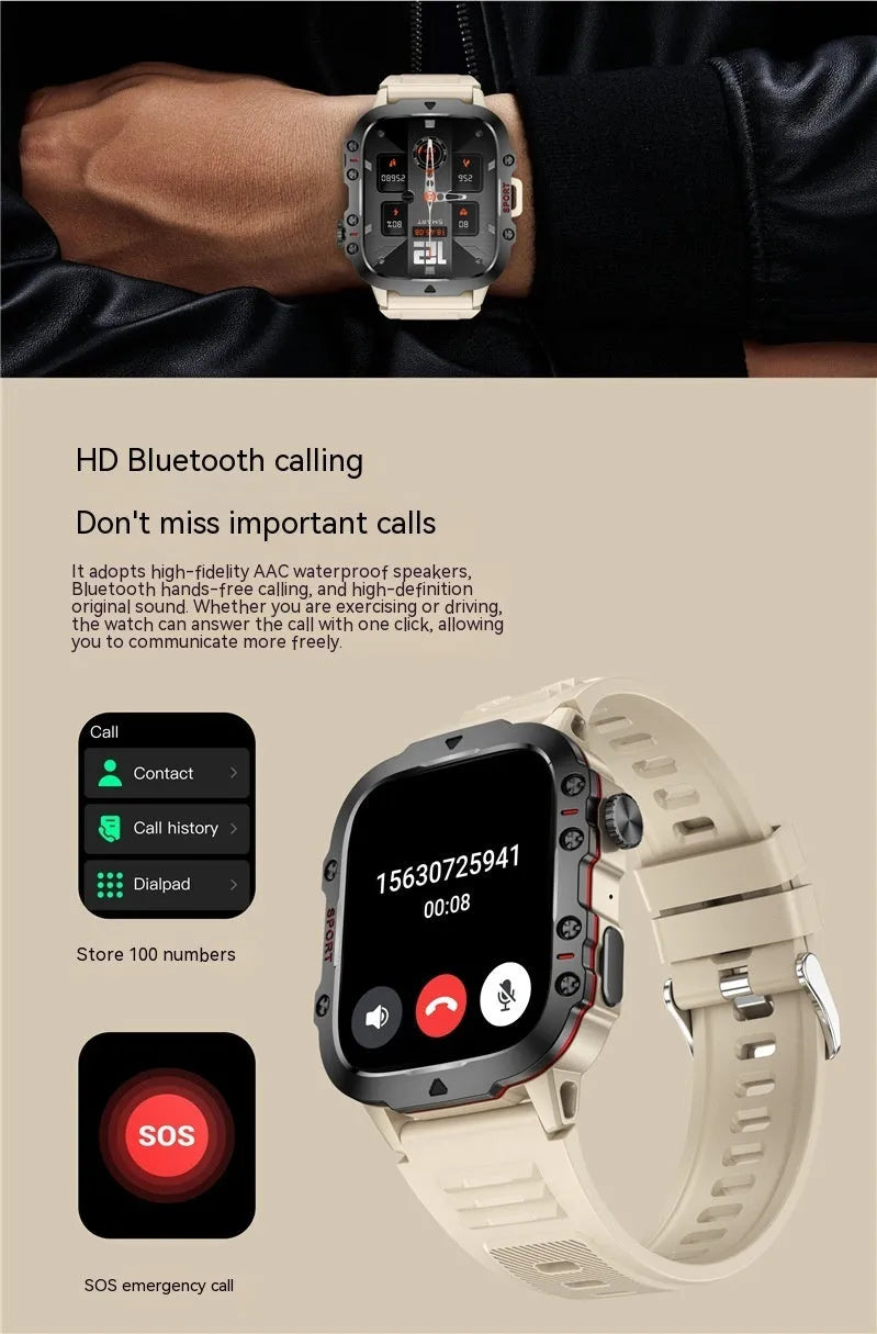 QX11 Smart Bluetooth Watch in black with a TFT touchscreen display, shown with an optional leather strap.