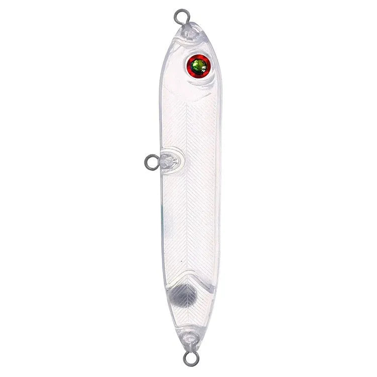 Transparent 9.5cm ABS plastic blank fishing lure body with fish eye socket