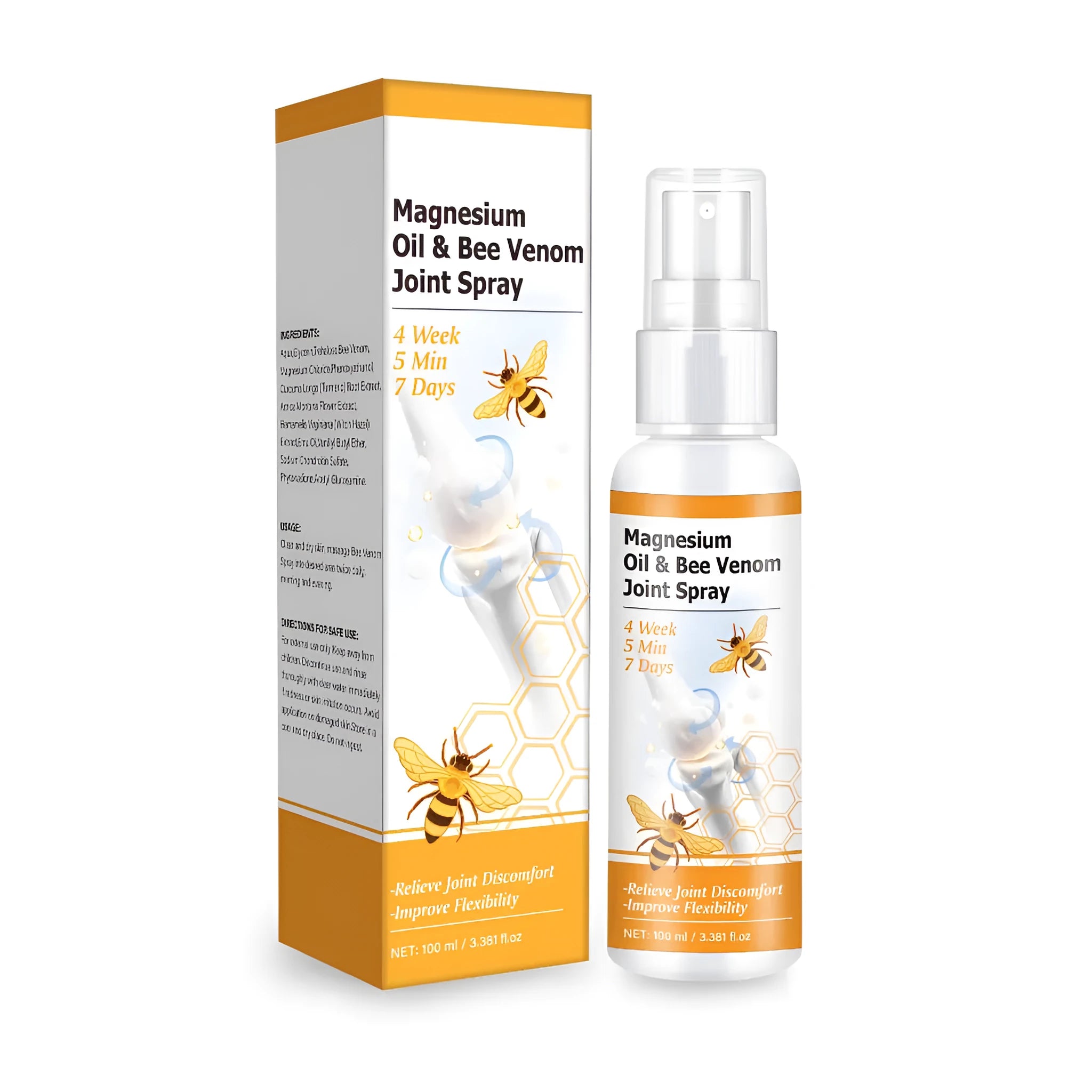 100ml magnesium oil bee joint spray gel bottle with spray nozzle