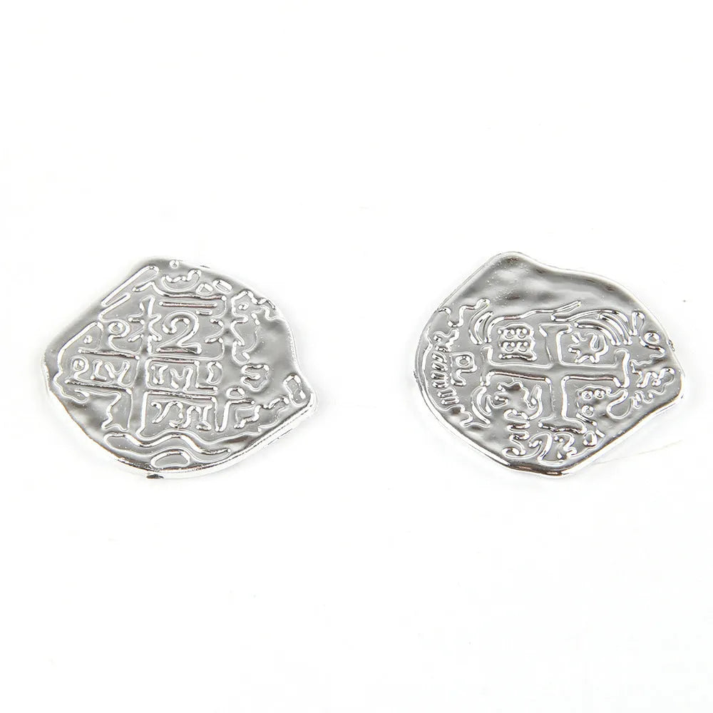 Set of 100 electroplated Roman coin replicas in gold, silver, or bronze finishes for pirate treasure displays