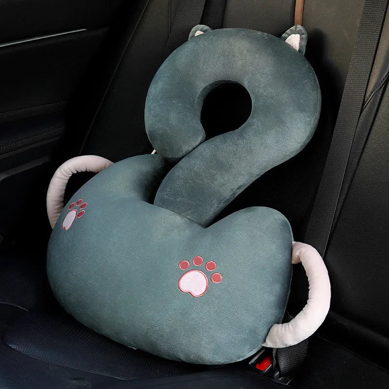 Square 65cm cartoon animal cushion pillow showing capybara, cat, dinosaur, rabbit, and toast design options