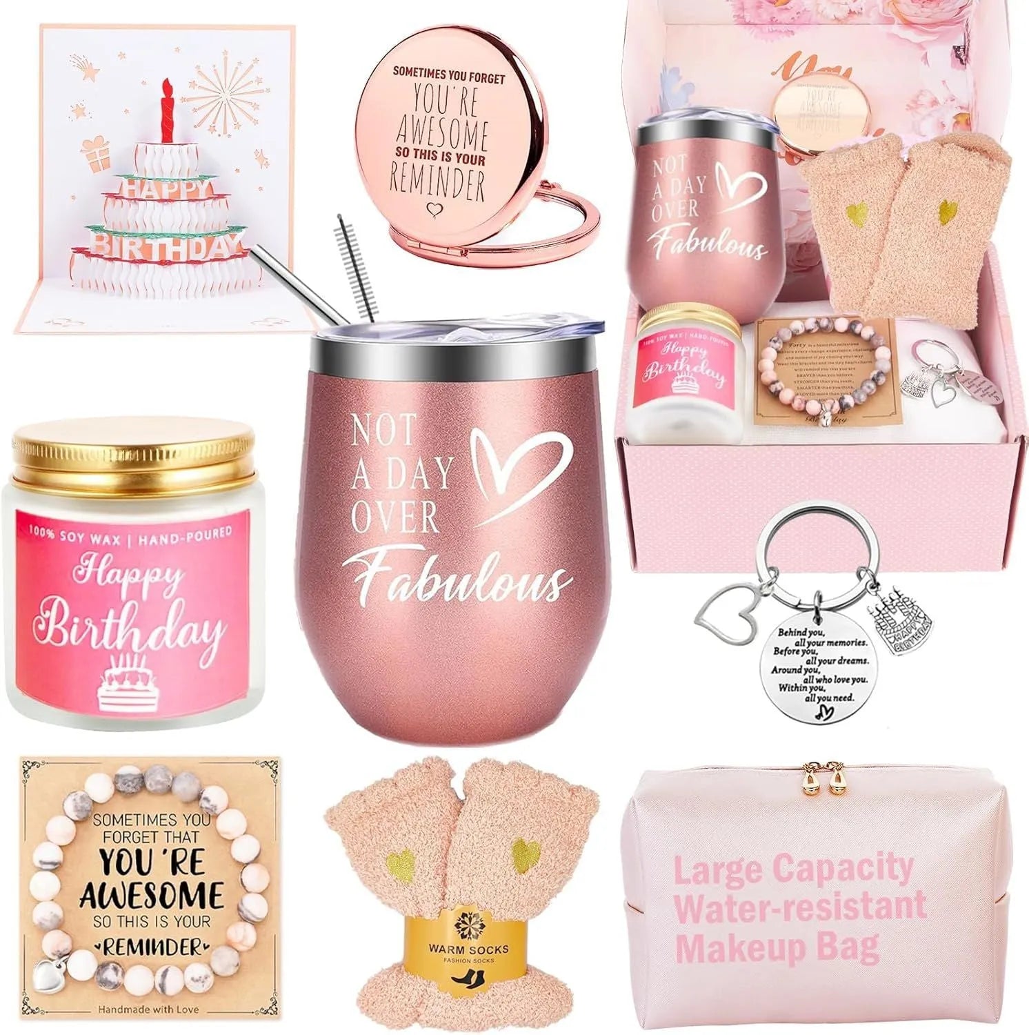 Soy wax aromatherapy candle bath gift set in gift packaging with multiple colour suit variations