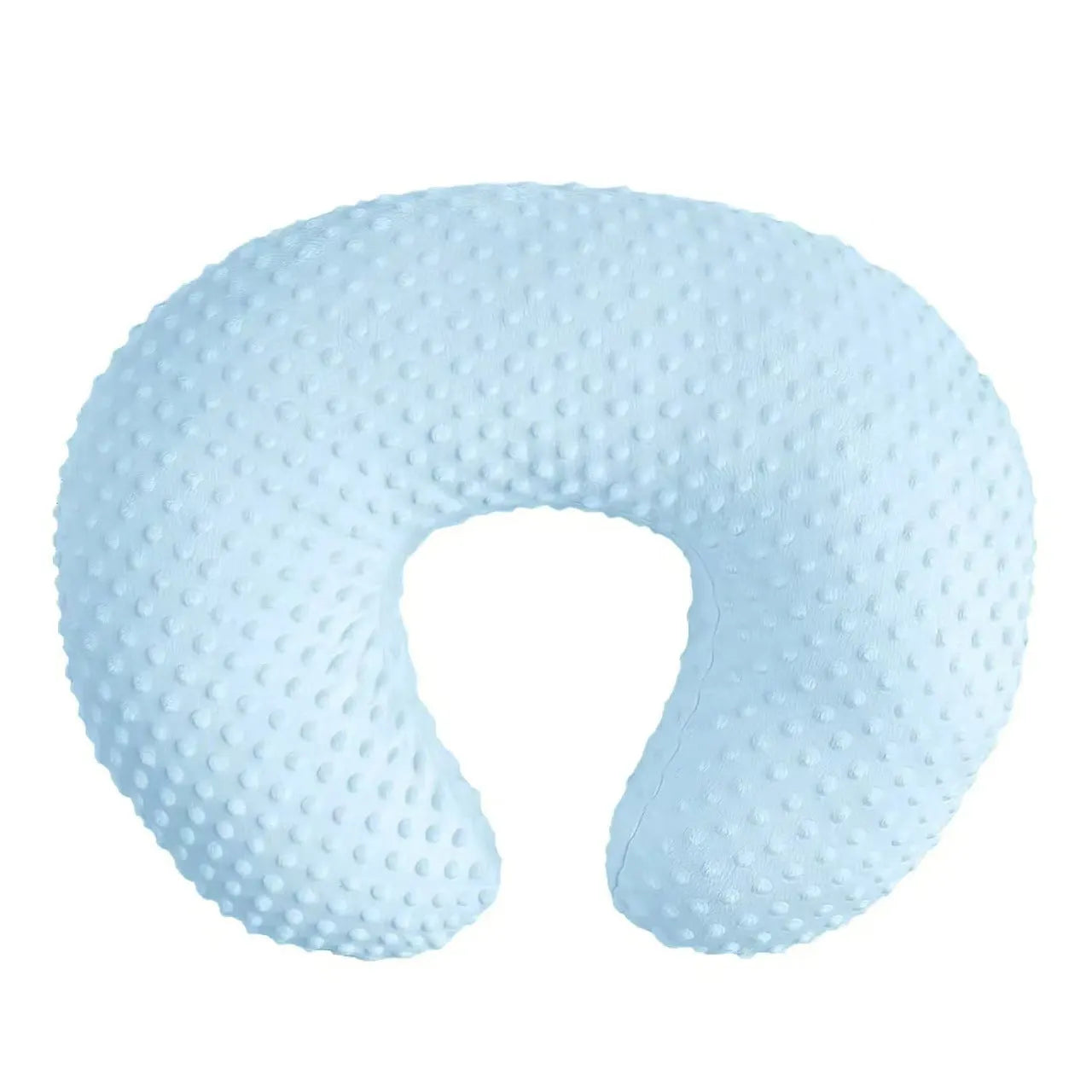 Multifunctional nursing pillow in grey colour with removable cover for breastfeeding and bottle feeding