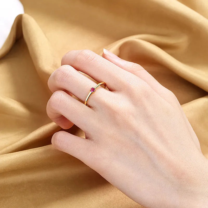 Copper twin style geometric ring with single diamond element in available colours