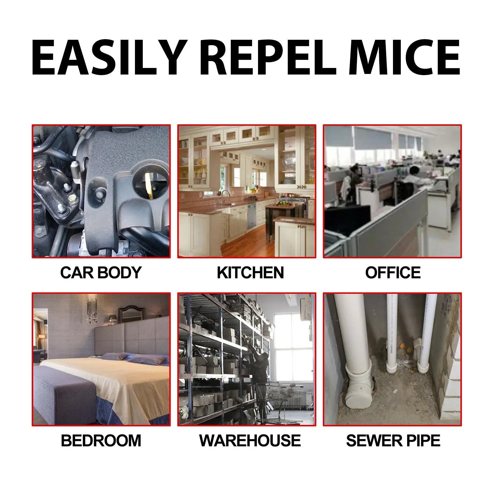 60ml natural rat repellent spray bottle with essential oils for home, outdoor and car rodent protection