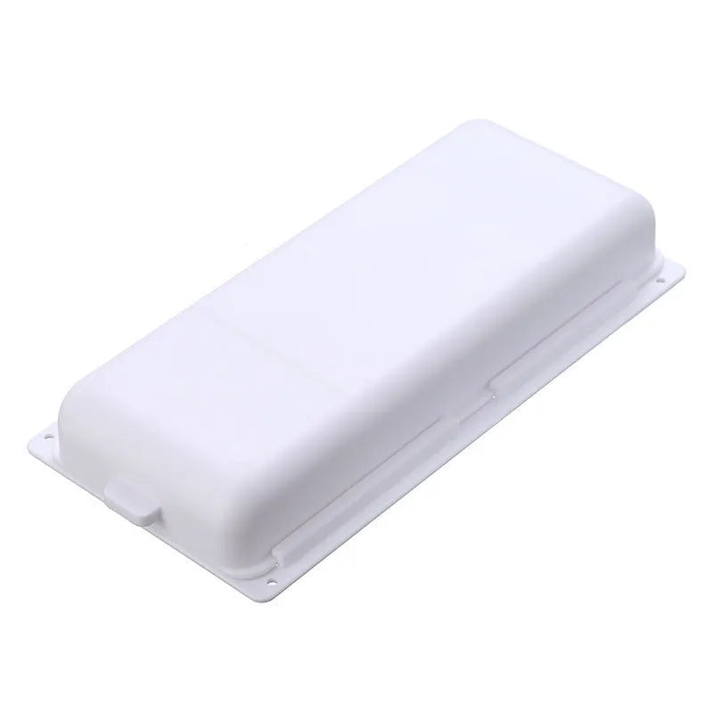 Plastic under-table storage drawer with adhesive mounting in grey colour