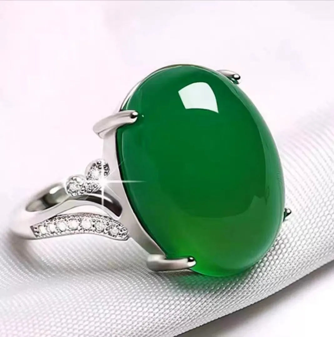 Alloy geometric sapphire ring with adjustable opening in five colour options