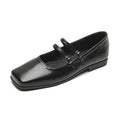 Silver women's Mary Jane ballet slippers with cross buckle strap on genuine leather upper