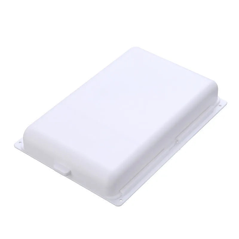 Plastic under-table storage drawer with adhesive mounting in grey colour