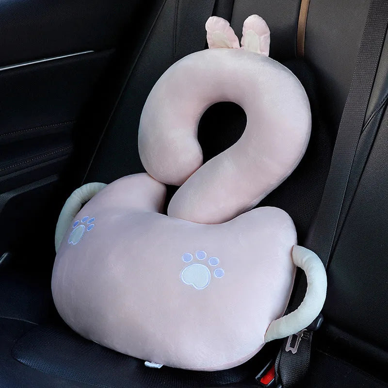 Square 65cm cartoon animal cushion pillow showing capybara, cat, dinosaur, rabbit, and toast design options