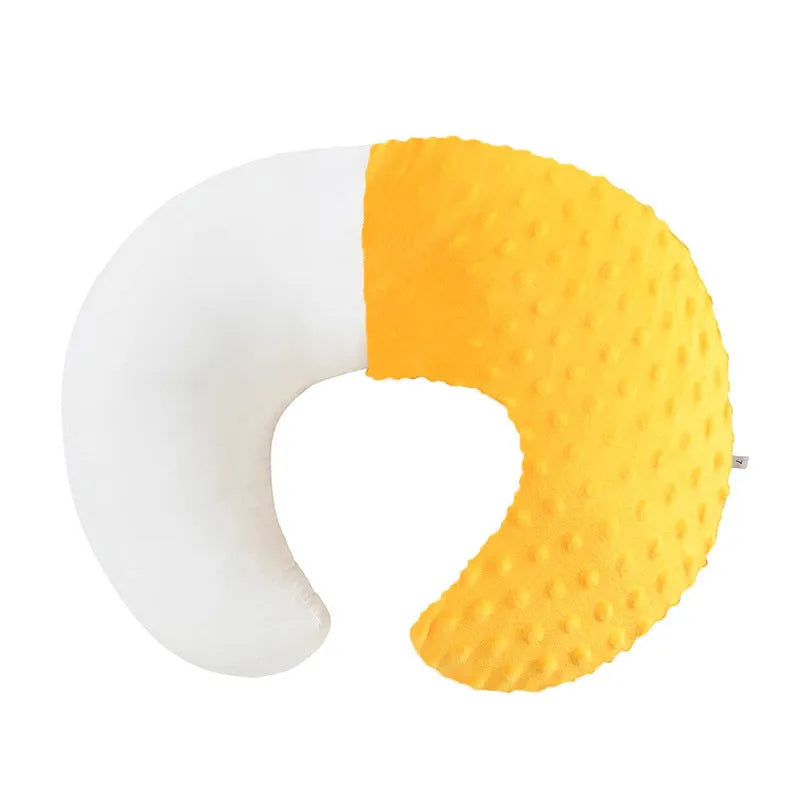 Multifunctional nursing pillow in grey colour with removable cover for breastfeeding and bottle feeding