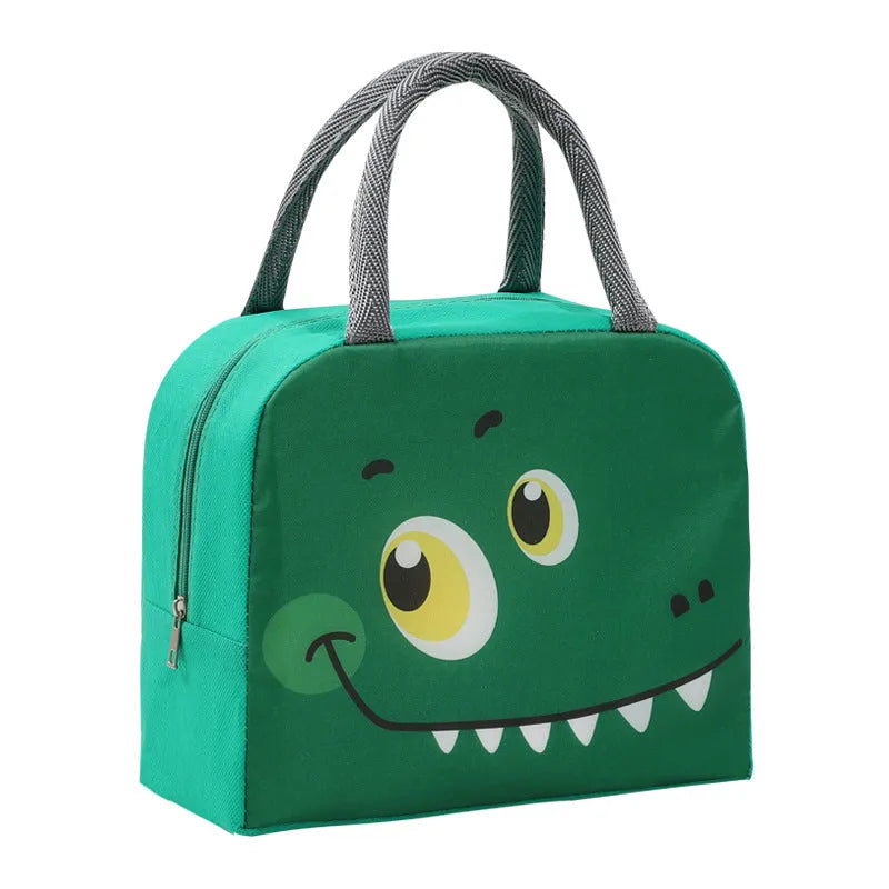 Cartoon insulated lunch box bag in oxford cloth with thermal function for packed lunches