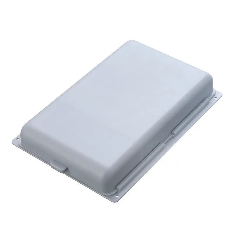 Plastic under-table storage drawer with adhesive mounting in grey colour