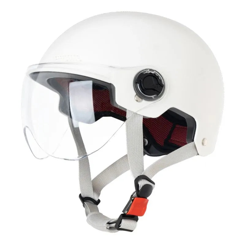 3C certified electric motorcycle helmet with polypropylene shell and sun visor in multiple colour options