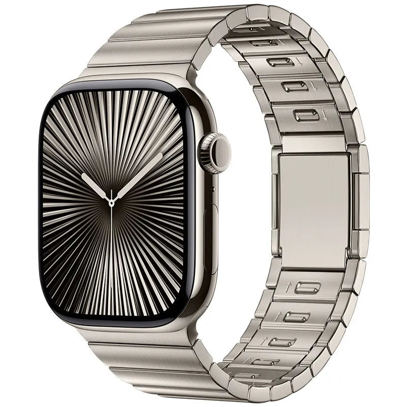 Stainless steel magnetic buckle watch strap for Apple Watch in business style