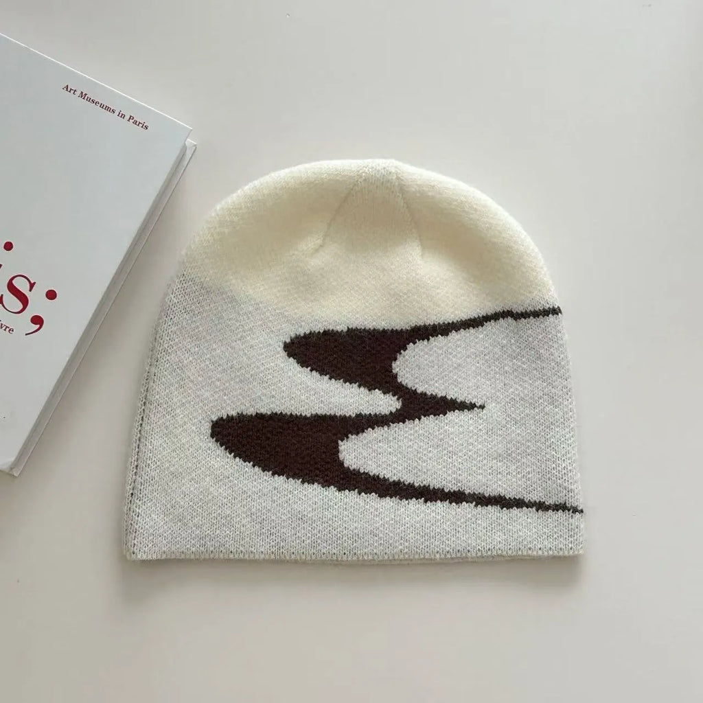 Acrylic knitted beanie hat in medium size M 56-58cm available in black, grey or white colours