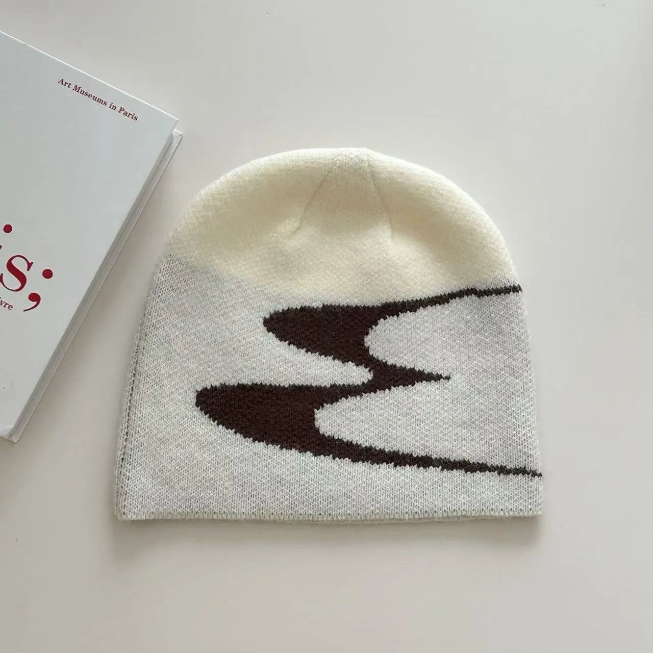 Acrylic knitted beanie hat in medium size M 56-58cm available in black, grey or white colours