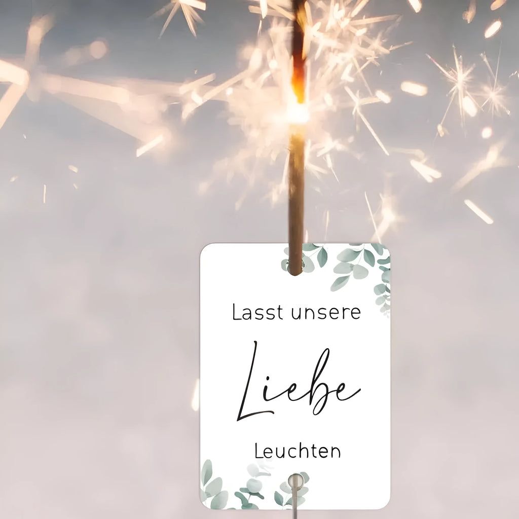 Pack of 50 white card decorative labels with fireworks design for event stationery