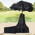 Portable umbrella holder with shoulder strap in diving cloth fabric showing black and grey colour options