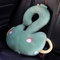 Square 65cm cartoon animal cushion pillow showing capybara, cat, dinosaur, rabbit, and toast design options