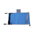 Portable children's aircraft pedal seat extender in blue, black or grey with optional drawstring pocket