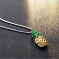 Korean fashion geometric pineapple necklace with silver plating and electroplated finish