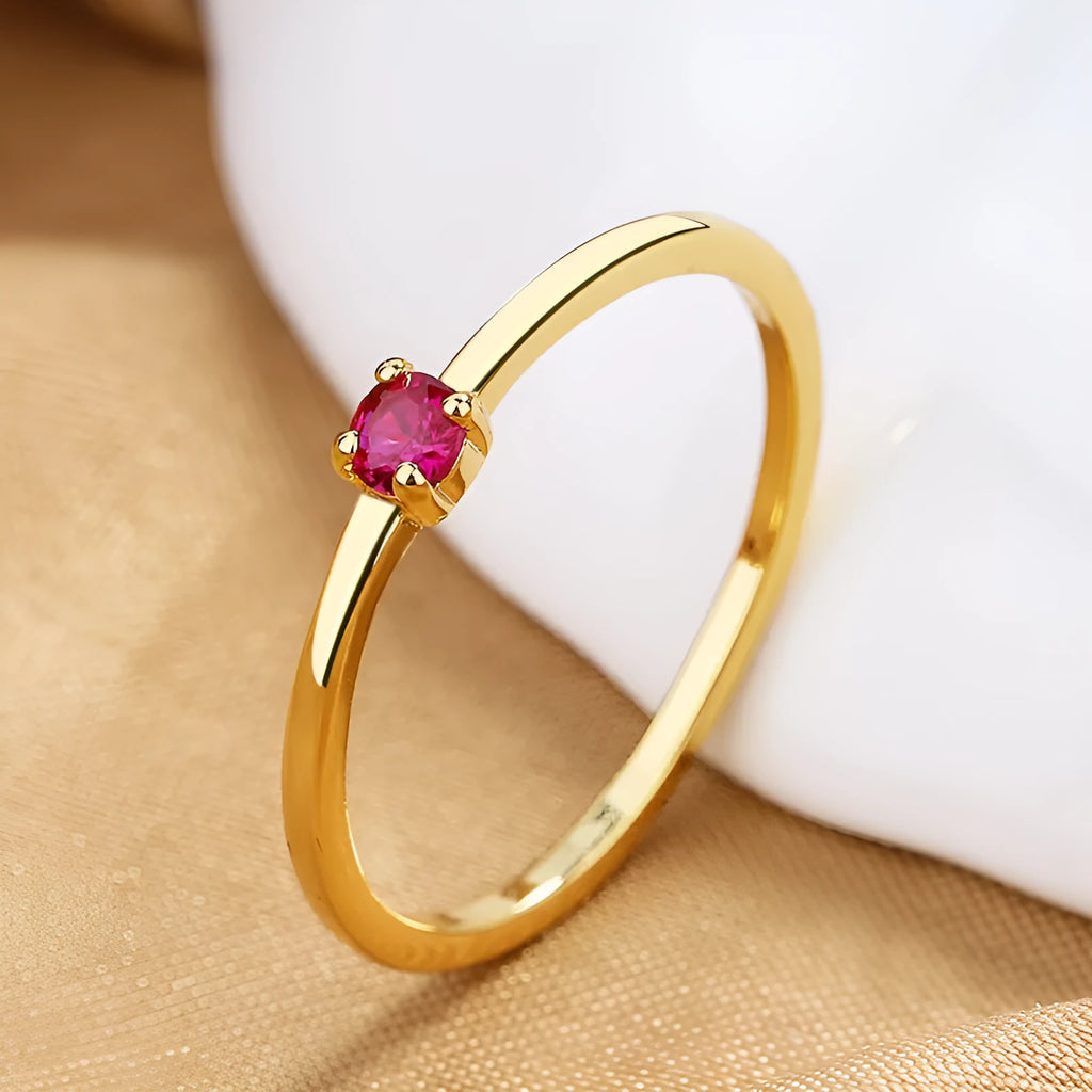 Copper twin style geometric ring with single diamond element in available colours